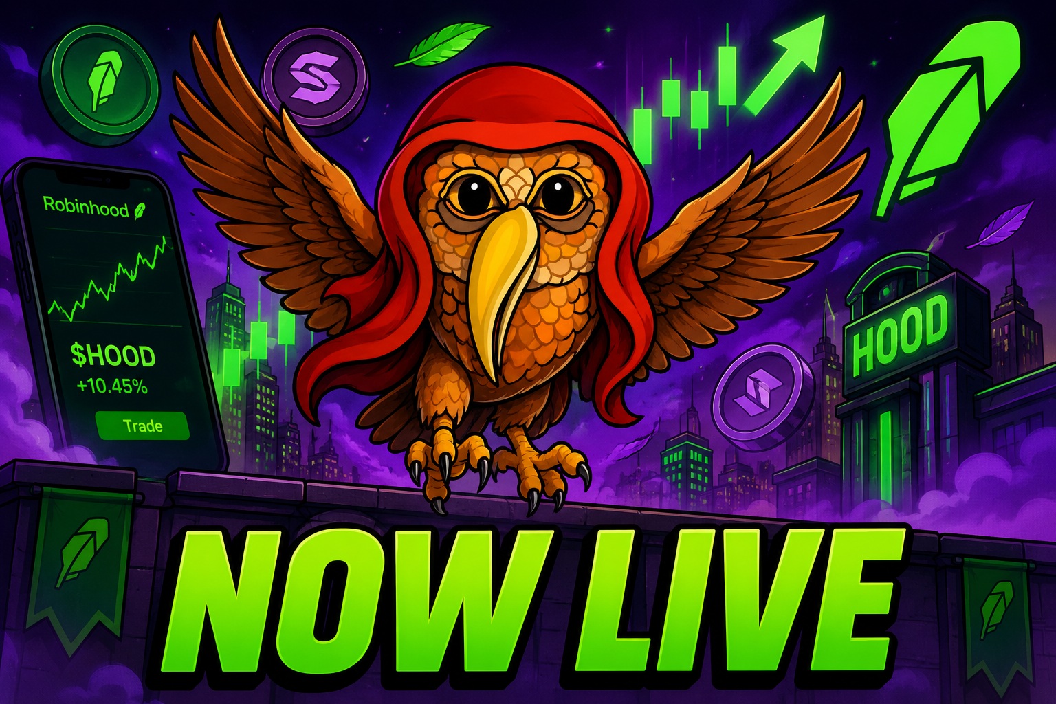 Hoodbird live on Robinhood